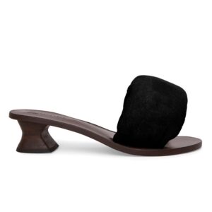 Sandal Cushion Midi Suede Preto