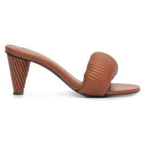 Sandal Settee Cushion Heels Conhaque