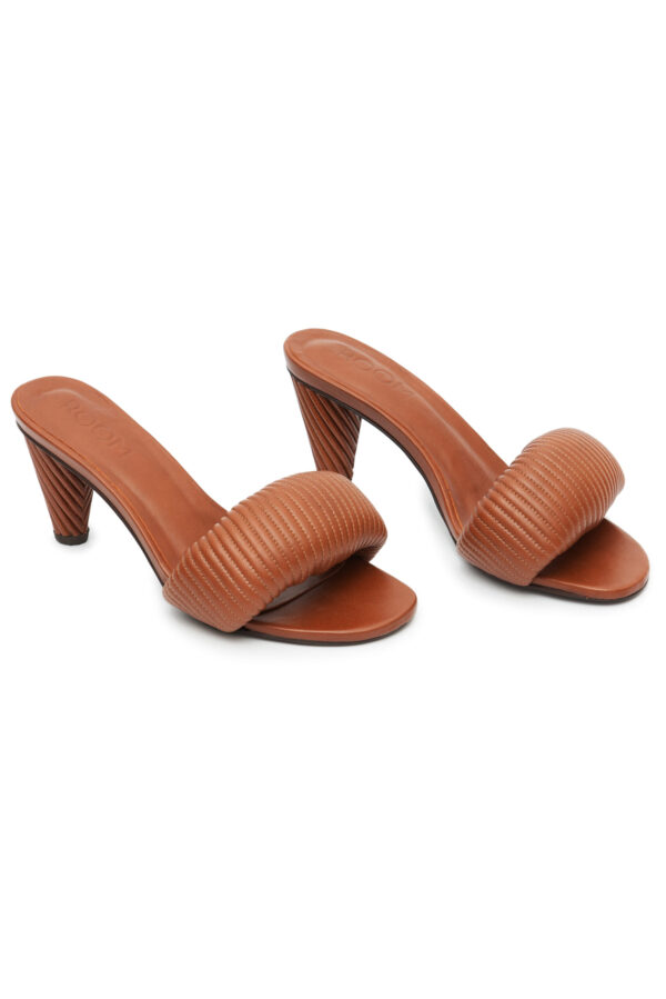 Sandal Settee Cushion Heels Conhaque - Imagem 4