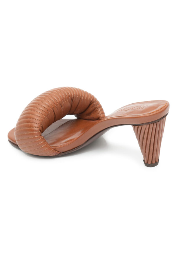 Sandal Settee Cushion Heels Conhaque - Imagem 3
